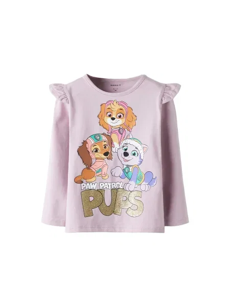 NAME IT Tricou NMFJaba Paw maro caramel / auriu / mov deschis roz