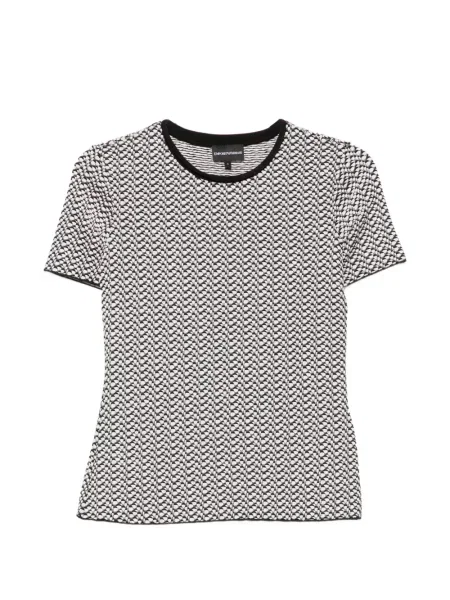 Scurt top Emporio Armani cu imprimeu geometric negru
