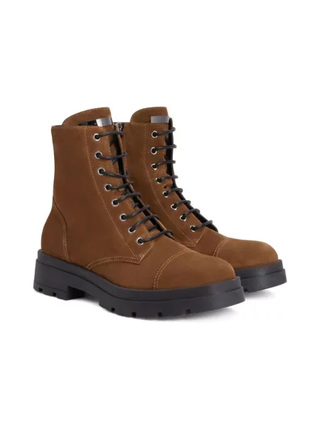 Botki Giuseppe Zanotti skórzane brązowe
