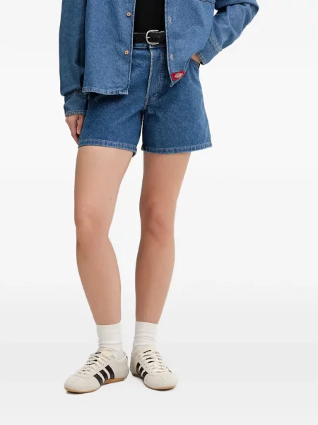 Pantaloni scurți din denim Dickies cu autograf albastru