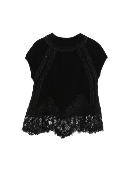 Top Ermanno Scervino z kaszmiru czarny