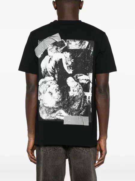 Tricou Off-white cu imagine alb