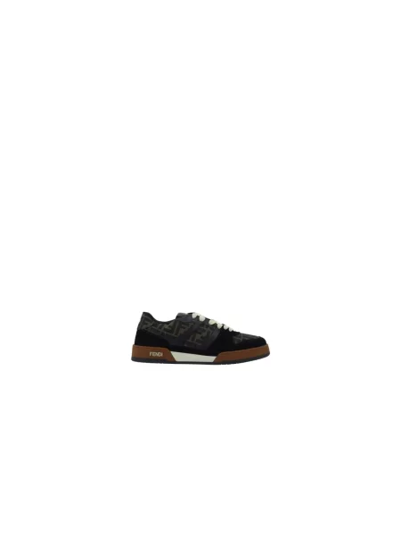 Sneakersy Fendi skórzane czarne