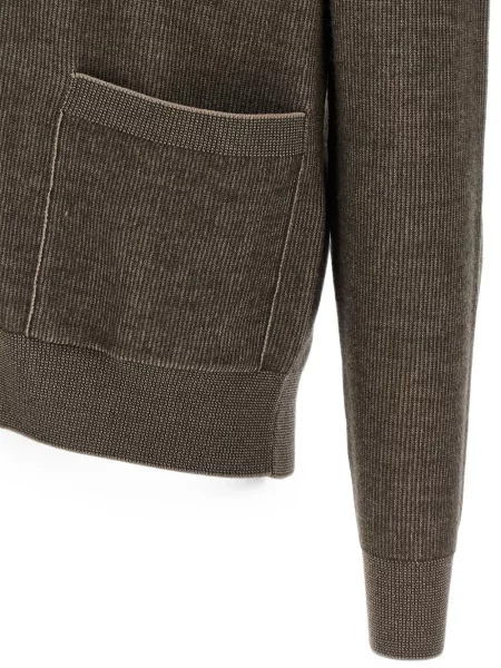 Cardigan Brioni maro