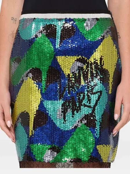 Fustă Lanvin cu paiete albastru