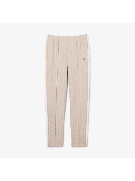 Lacoste Spodnie Dresowe Z Monogramem Paris beżowy