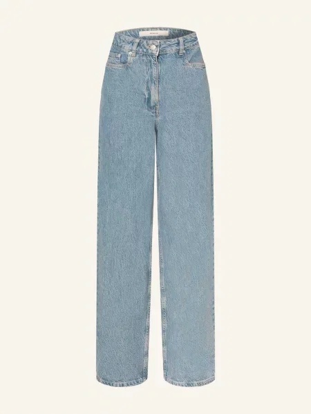 Remain Jeansy Wide Leg Cocoon blau niebieskie