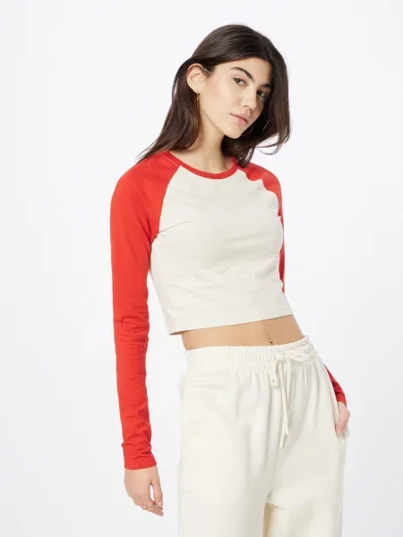 Urban Classics Tricou roșu alb