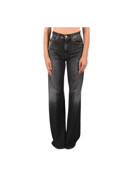 Jeansy straight leg Dondup czarne
