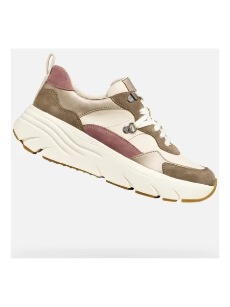 Sneakersy Geox skórzane beżowe
