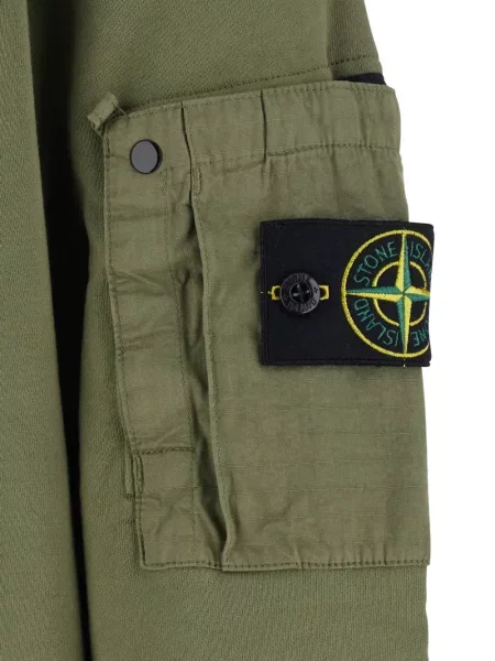 Hanorac Stone Island cu strasuri verde