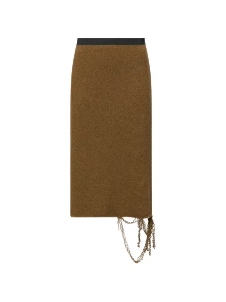 Fustă midi Mm6 Maison Margiela maro