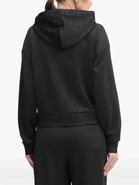 Hanorac cu glugă Dkny cu cordon negru