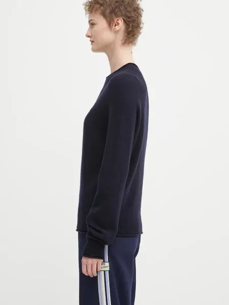 Вовняний светр Lacoste легкий синій