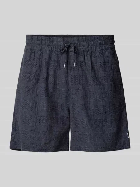 Szorty o kroju regular fit z fakturowanym wzorem model ‘Charlie’ Les Deux