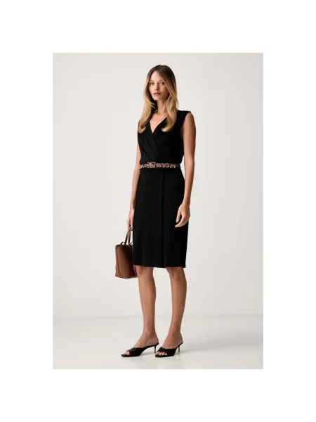 Dzianinowa sukienka mini Dkny czarna