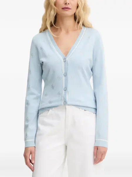 Stras cardigan Guess albastru