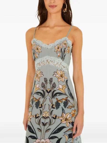 Rochie midi Farm Rio din dantelă albastru
