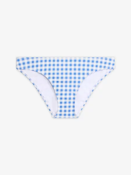 Figi bikini w kratkę białe