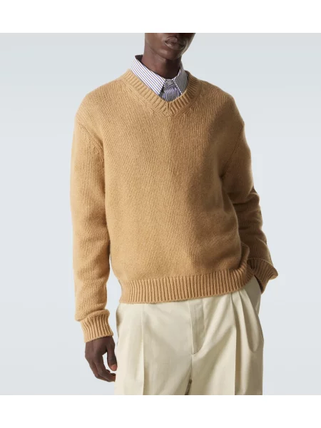 Kašmírový svetr Bottega Veneta béžový