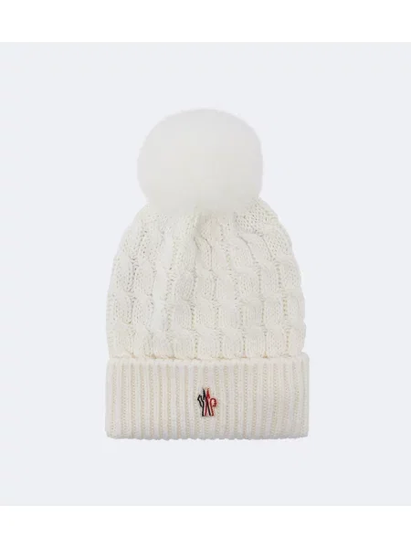 Căciulă Moncler Grenoble de lână alb