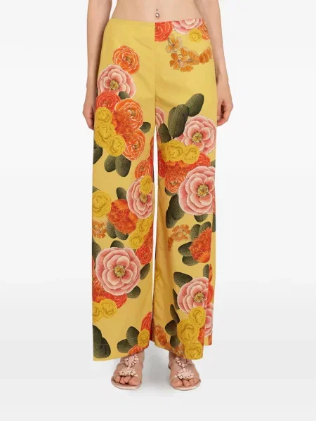 Gėlėtos kelnės Giambattista Valli geltona