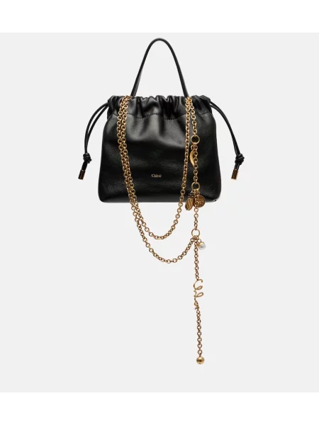Geantă bucket Chloé din piele negru