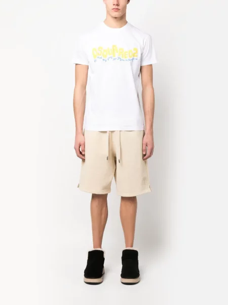 Raštuotas marškinėliai Dsquared2 balta