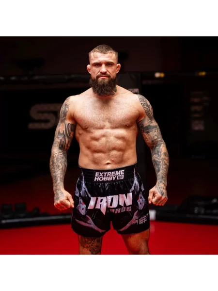 Spodenki Muay Thai EXTREME HOBBY IRON FORCE białe