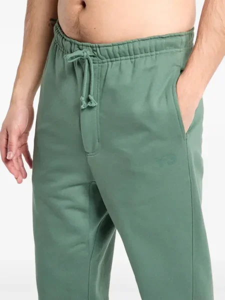 Pantaloni Y-3 din material terry verde