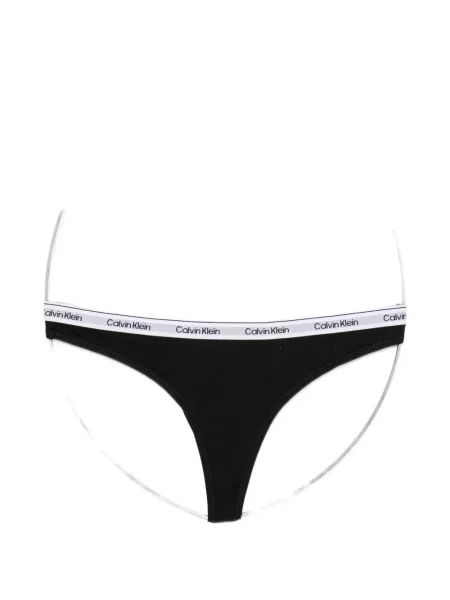 Chiloți tanga Calvin Klein cu autograf negru