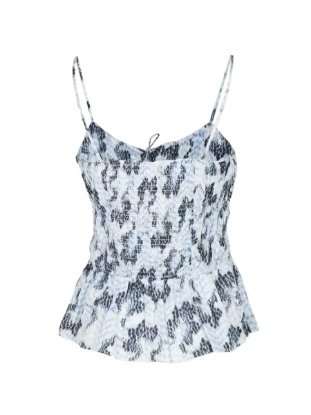 Top Ulla Johnson cu imagine cu imprimeu abstract alb
