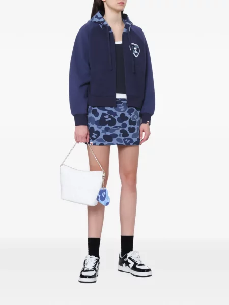 Камуфлажна мини пола Apee™ By *a Bathing Ape® с принт синьо
