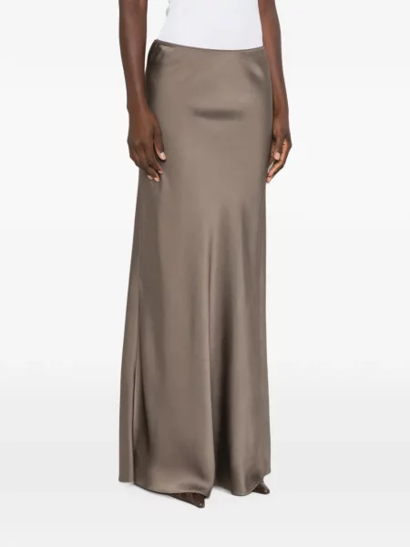 Fusta maxi Fabiana Filippi din satin gri