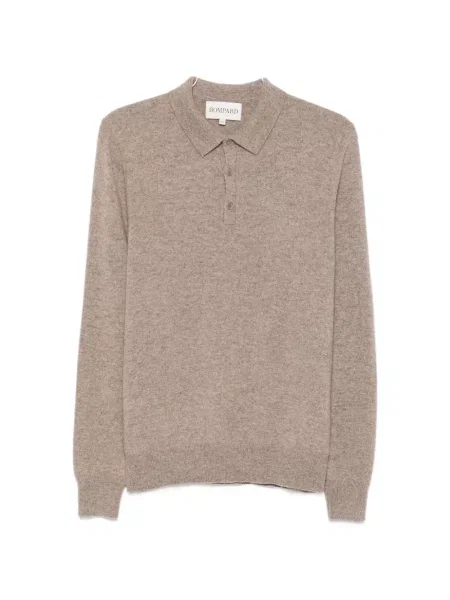 Lung tricou polo Bompard din cașmir