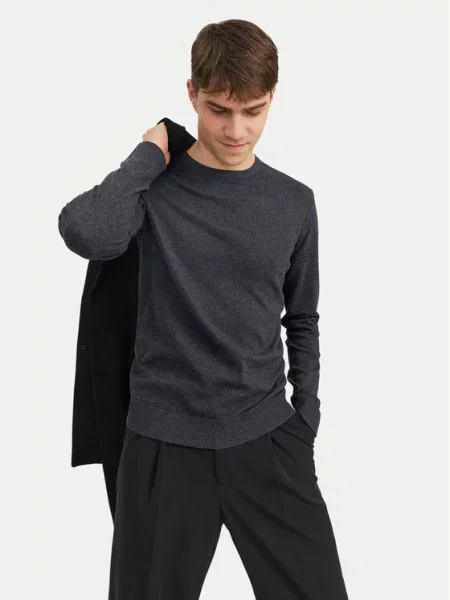 JACK & JONES Sveter Emil tmavosivá sivá