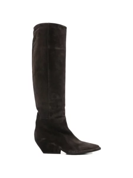 Botine Del Carlo din piele de căprioară maro