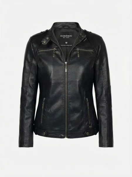 KOROSHI Geacă de primăvară-toamnă negru