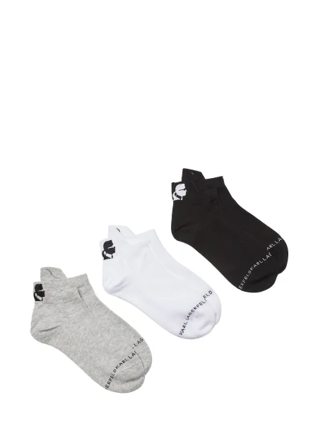 Karl Lagerfeld Șosete/tălpici 3 pack K/Kameo alb