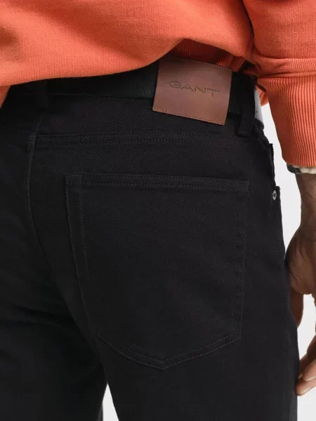 Джинсы Gant из твилла без косточек черные
