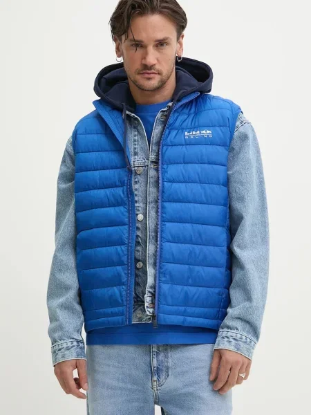 Елек Red Bull Racing x Pepe Jeans LIGHTWEIGHT GILET мъжки лилаво преходен модел червено