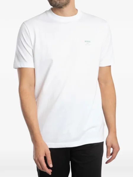 Tricou Boss cu imagine alb