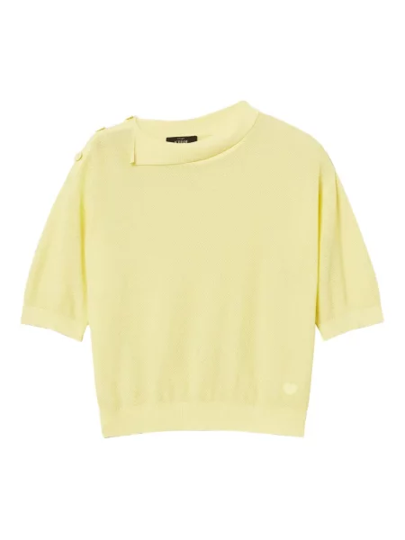 Top Twinset scurt galben