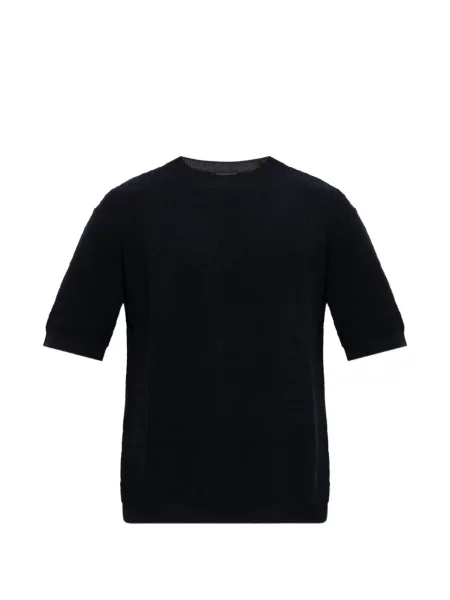 Pulover Emporio Armani din jacard albastru