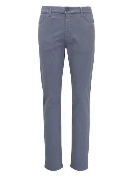 Pantaloni chino Zegna fără toc albastru