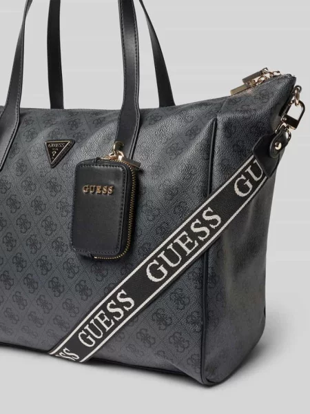 Torba typu tote w pikowanym wyglądzie model Latona' Guess czarna