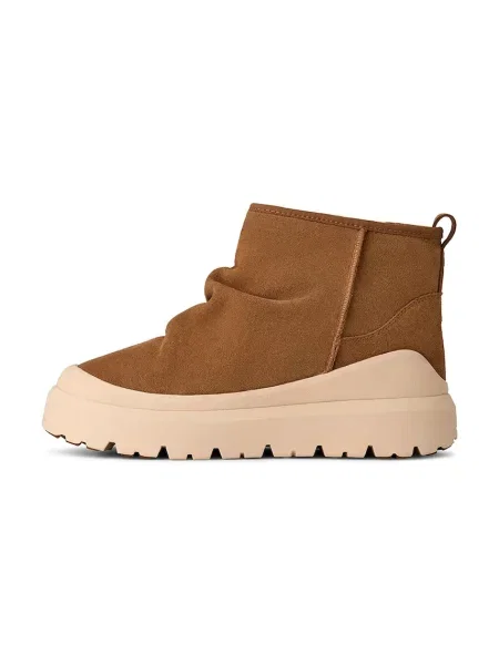 Замшевые мини сапоги Ugg коричневые