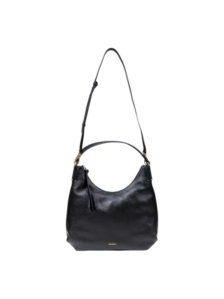 Torebka hobo Coccinelle skórzana czarna