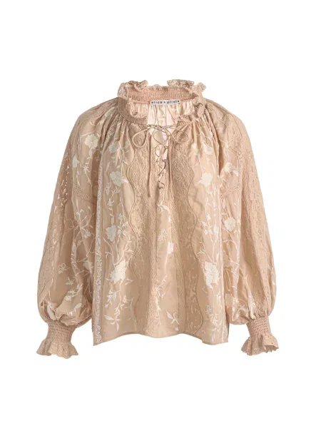 Bluză Alice + Olivia din dantelă