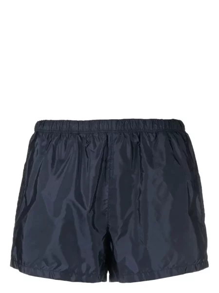 Pantaloni scurți Prada cu autograf albastru